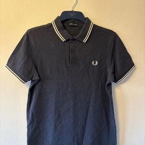 Fred Perry Navy Polo with White Trim